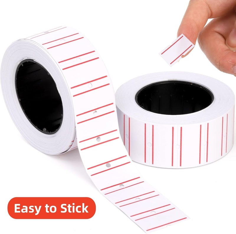 Eorbow 30000 Pcs Price Gun Labels Paper, 60 Rolls Pricemarker Label Stickers Fit Most of Price Tag Machines(Mx-5500, M5500, HG979), Price Sticker for Office Retail Shop Organization Marking, White - Image 3